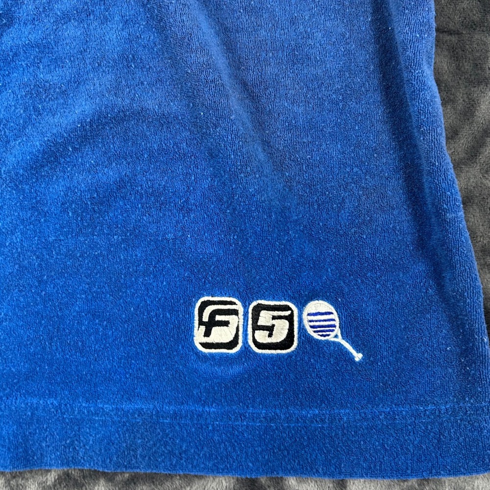 Vintage FUBU Polo Shirt Mens Large Blue Terry Cloth Colorblock 90s Streetwear - Picture 7 of 8